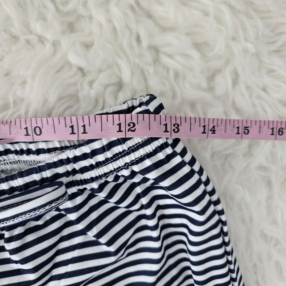 Fashion Casual Drawstring Elastic Waist Womens Stripe Wide Leg Pants. Bl… - Picture 4 of 9